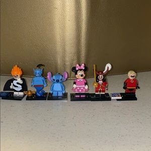 Disney Lego Mini Figures Minnie Hook Stitch Genie+
